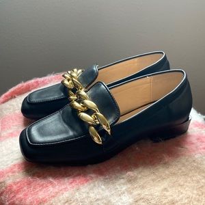 Loafers with Gold Chain